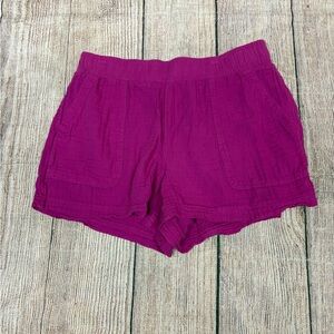 GAP Women's Magenta High Waist Shorts